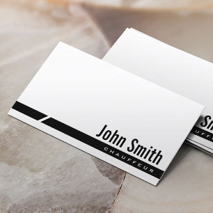 Modern Black Border Chauffeur Business Card