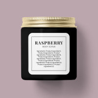Modern Black Border List of Ingredients