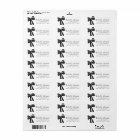 Modern Black Bow Coquette Return Address Labels