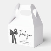 Modern Black Bow Coquette Thank you Graduation