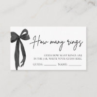 Modern Black Bow Guess How Many Rings Game