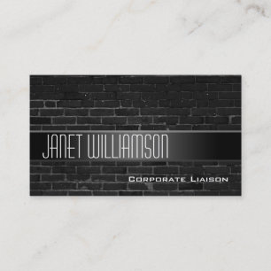 Modern Black Brick Business Cards