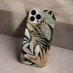 Modern Black Brown Leaves Jungle Masculin Custom iPhone 16 Pro Case<br><div class="desc">The foliage pattern design features intricate leaf and plant motifs intertwined to create a visually appealing pattern. As a nature lover and hiking addict, this design came from my memories of these voyages. Stunning and unique custom phone case design for you, your best friends, ideal for birthday gifts. Easily personalised...</div>