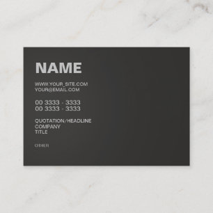 Modern Black Business Card