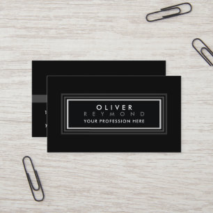 Modern Black Business Card