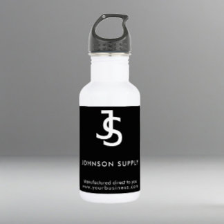 Modern Black Business Custom Company Logo 532 Ml Water Bottle