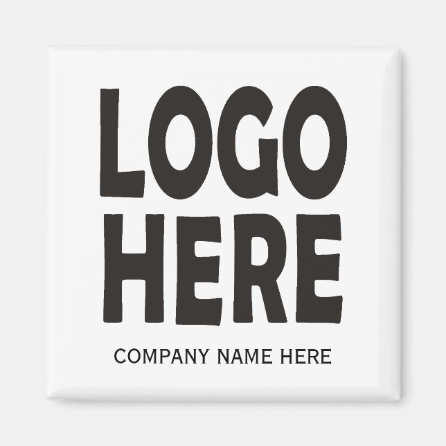 Modern black business custom logo promotional magnet (Front)