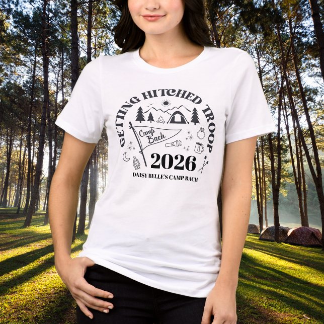 Modern Black Camp Bachelorette Tri-Blend Shirt (Creator Uploaded)