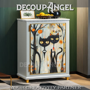 Modern Black Cats Wedding Tissue Paper