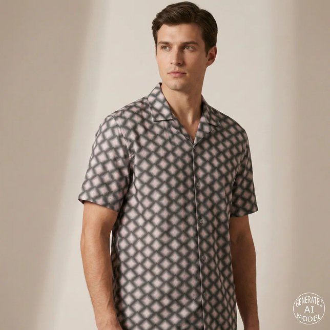Modern Black Charcoal Blush Pink Geometric Diamond Fabric (Creator Uploaded)