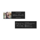 Modern black class of graduation photo name card