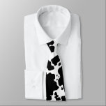 Modern Black Cow Skin Animal Print Tie<br><div class="desc">Classic and trendy black and white cow skin spots design home decor and gifts. Cow spots animal print</div>