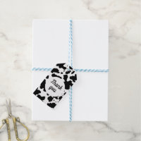 Modern Black Cow Spots Print Thank You