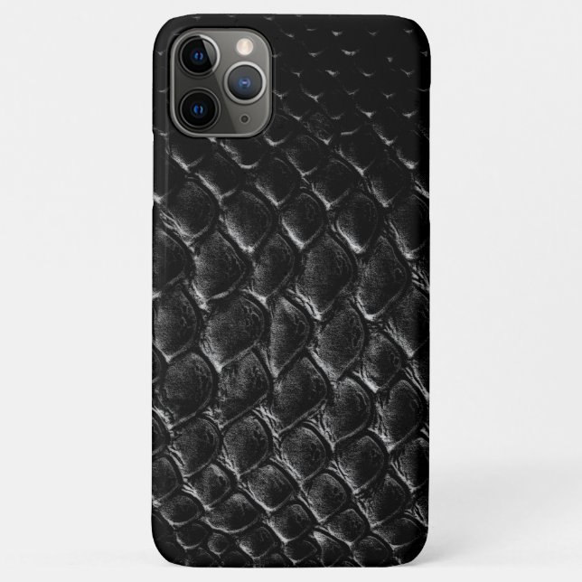 Modern Black Crocodile Case-Mate iPhone Case (Back)