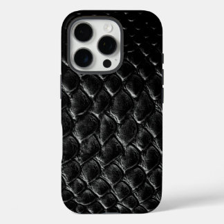 Modern Black Crocodile iPhone 16 Pro Case