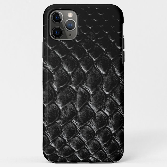 Modern Black Crocodile Case-Mate iPhone Case (Back)