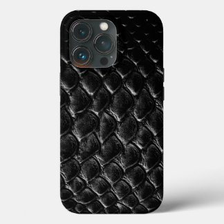 Modern Black Crocodile iPhone 13 Pro Case