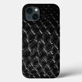 Modern Black Crocodile iPhone 13 Case