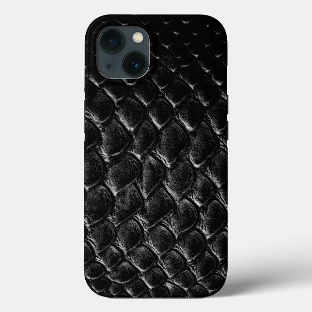 Modern Black Crocodile Case-Mate iPhone Case (Back)