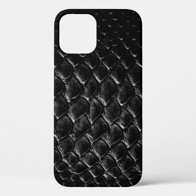 Modern Black Crocodile Case-Mate iPhone Case (Back)