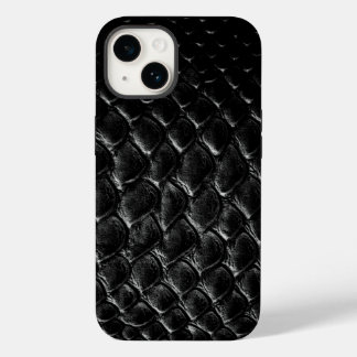 Modern Black Crocodile Case-Mate iPhone 14 Case