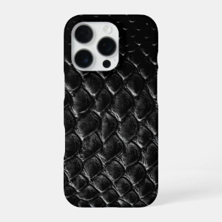 Modern Black Crocodile iPhone 16 Pro Case