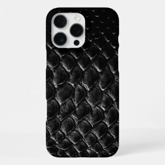 Modern Black Crocodile iPhone 16 Pro Max Case