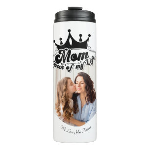 Modern Black Crown, MOM Queen of my life Thermal Tumbler