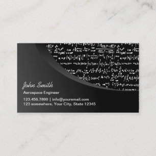 Modern Black Curve Aerospace Engineer Business Card