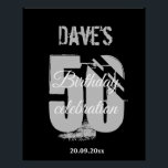 Modern Black Custom Any Age 50th Birthday Welcome  Poster<br><div class="desc">Black Grey Personalised 50th Any Age Birthday Party Welcome Poster</div>