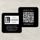 Modern Black Custom Logo and QR Code