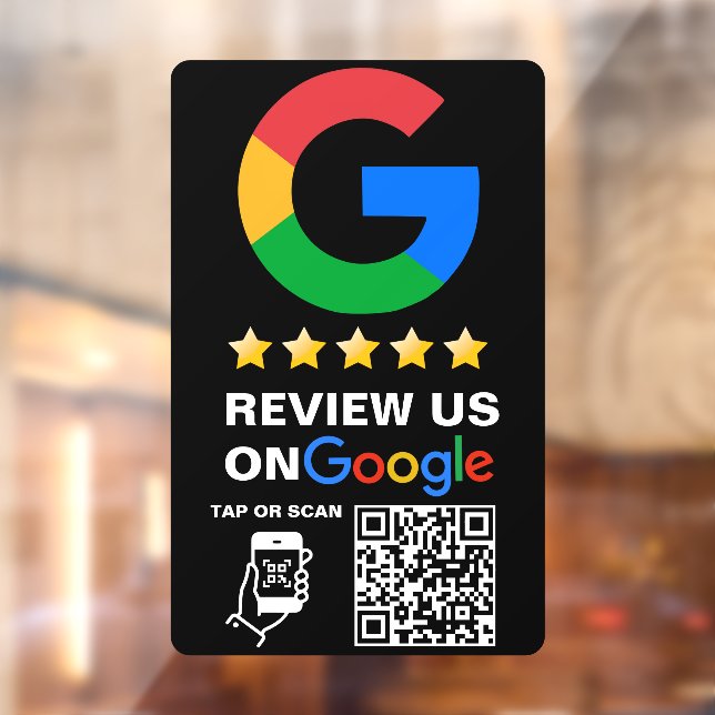 Modern Black Custom Logo and QR Code Google Review (Sheet 2)