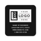 Modern Black Custom Logo and QR Code