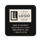 Modern Black Custom Logo and QR Code