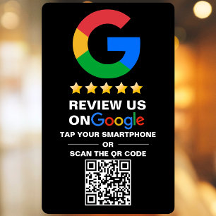 Modern Black Custom QR Code Google Review