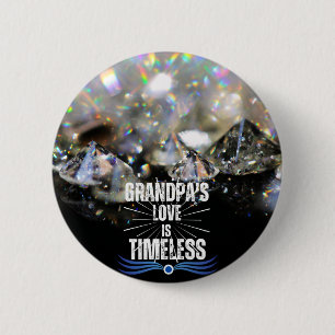 Modern Black Cute Grandpa-To-Be Gramps Unique Chic 6 Cm Round Badge