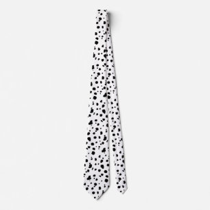 Modern Black Dalmatian Spots Tie