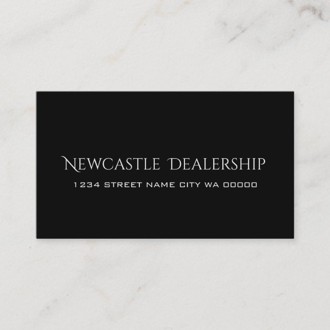 Modern Black Dealership Auto Sale Business Card (Front)