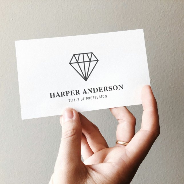 Modern Black Diamond Professional Business Card (Creator Uploaded)