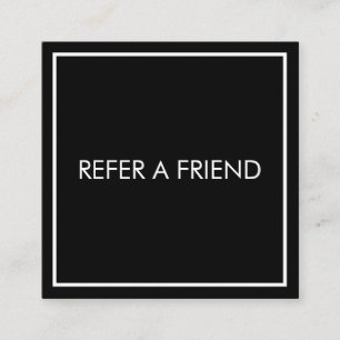 Modern Black Elegant Beauty Salon Referral Card