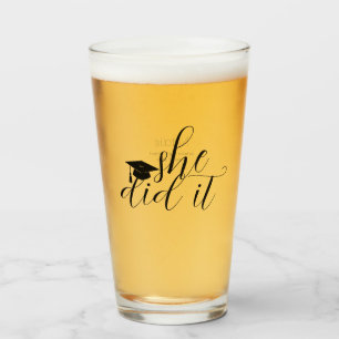  Modern Black Elegant Fonts Graduation Glass