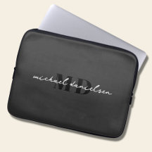 Modern Black & Elegant Script Initial Monogram