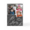 Modern Black Elegant Script Snowflakes Bokeh Flare