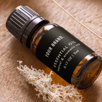 Modern Black Essential Oil Dropper Bottle Wrapper