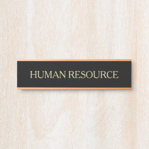 Modern Black Faux Gold Office Room Department Door Sign