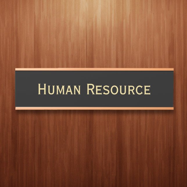 Modern Black Faux Gold Office Room Department Name Door Sign (Modern Black Faux Gold Office Room Department Name Door Sign)