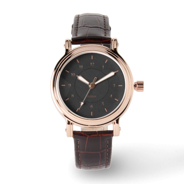 Modern Black Faux Watch (Front)