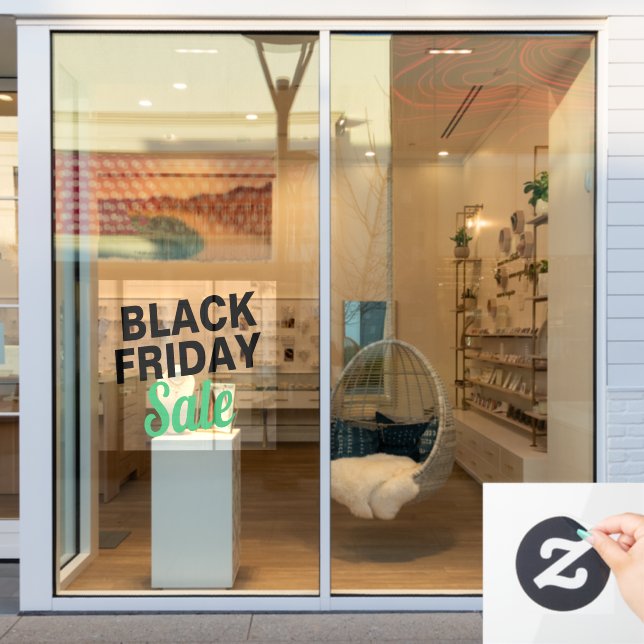 Modern black friday sale store large window clings (Store Window)