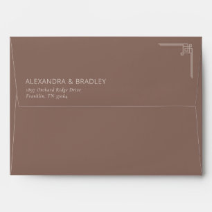 Modern Black Geometric Symbol Envelope