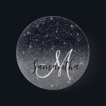 Modern Black Glitter Sparkles Personalised Name 6 Cm Round Badge<br><div class="desc">Introducing our stunning Modern Black Glitter Sparkles Personalised Name product, available exclusively on Zazzle! Add a touch of elegance and sparkle to your everyday life with this custom-made item. Our Modern Black Glitter Sparkles Personalised Name product features a sleek black background adorned with mesmerising glittery sparkles. The combination of black...</div>